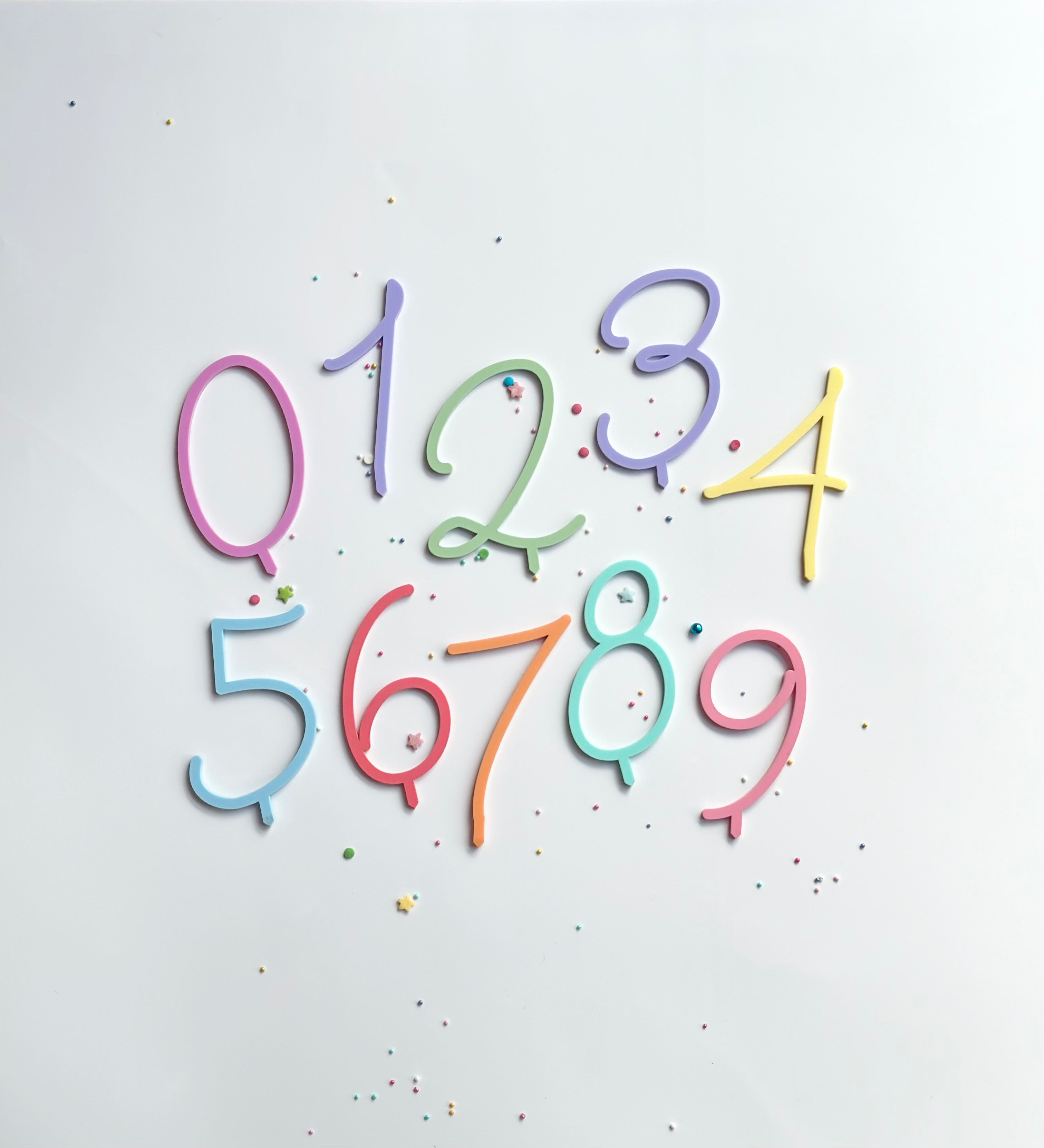 Caketopper Acryl Zahl kurz