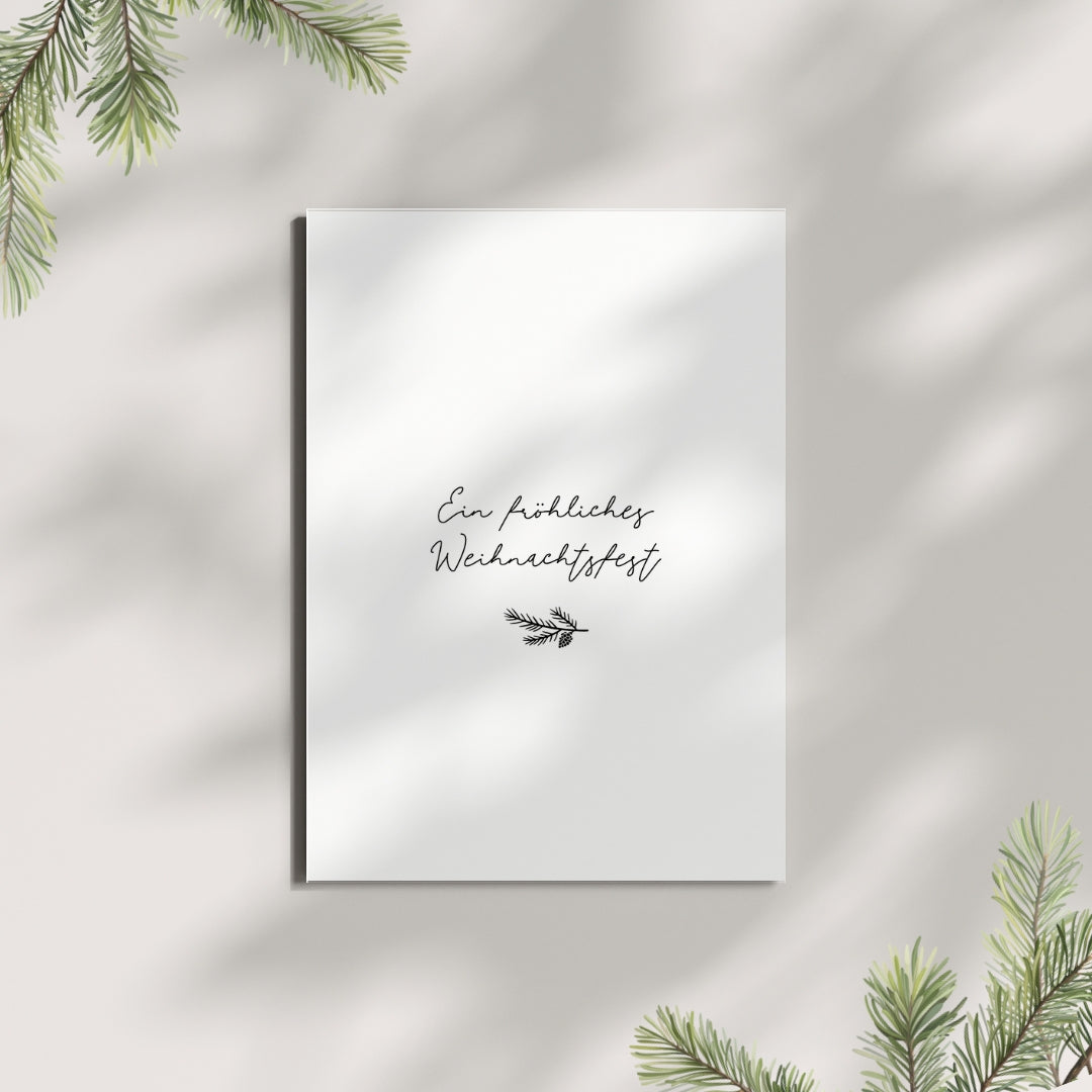 Ein fröhliches Weihnachtsfest Postkarte vonjula