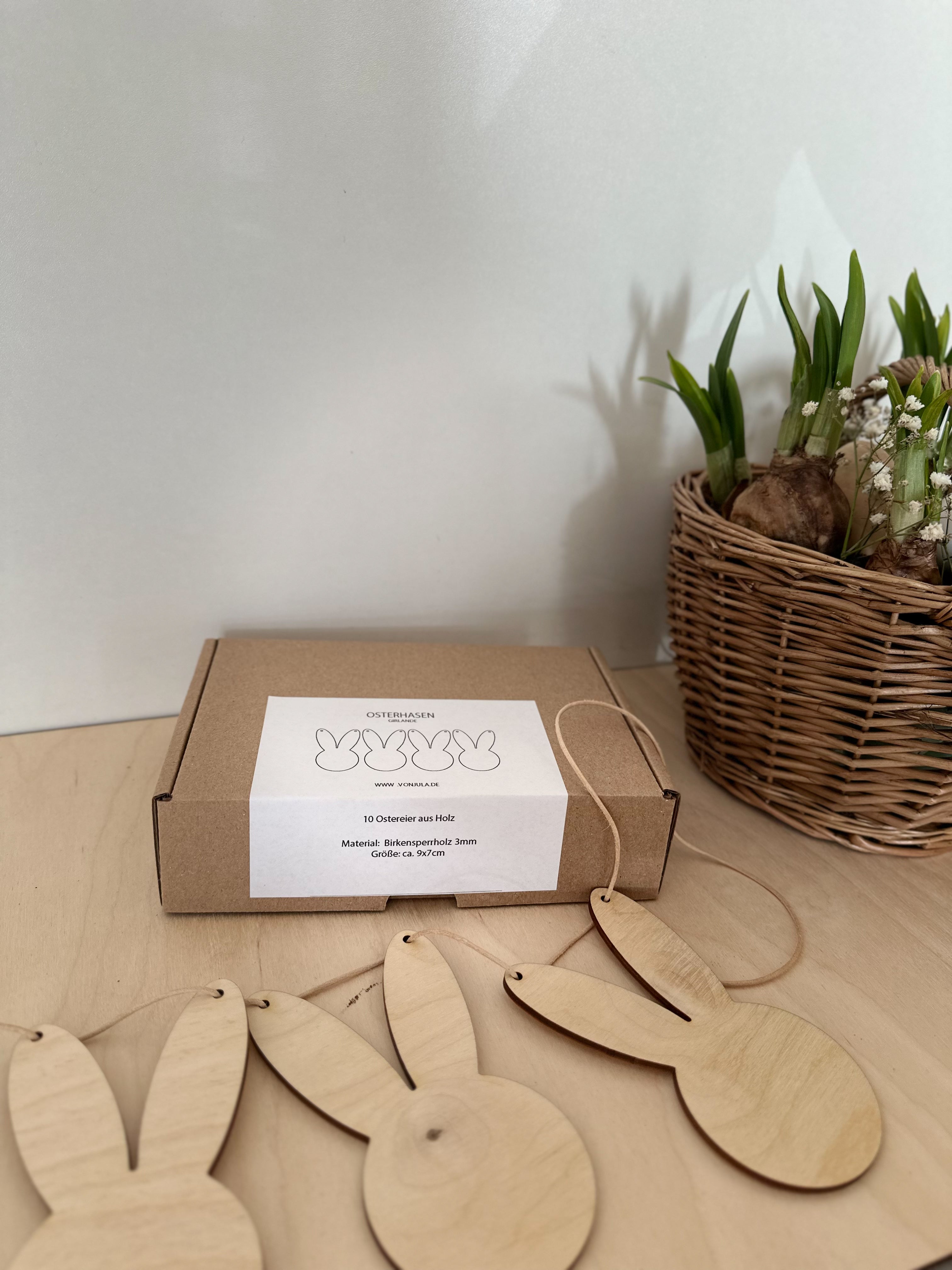 Girlande Hasenohren Holz