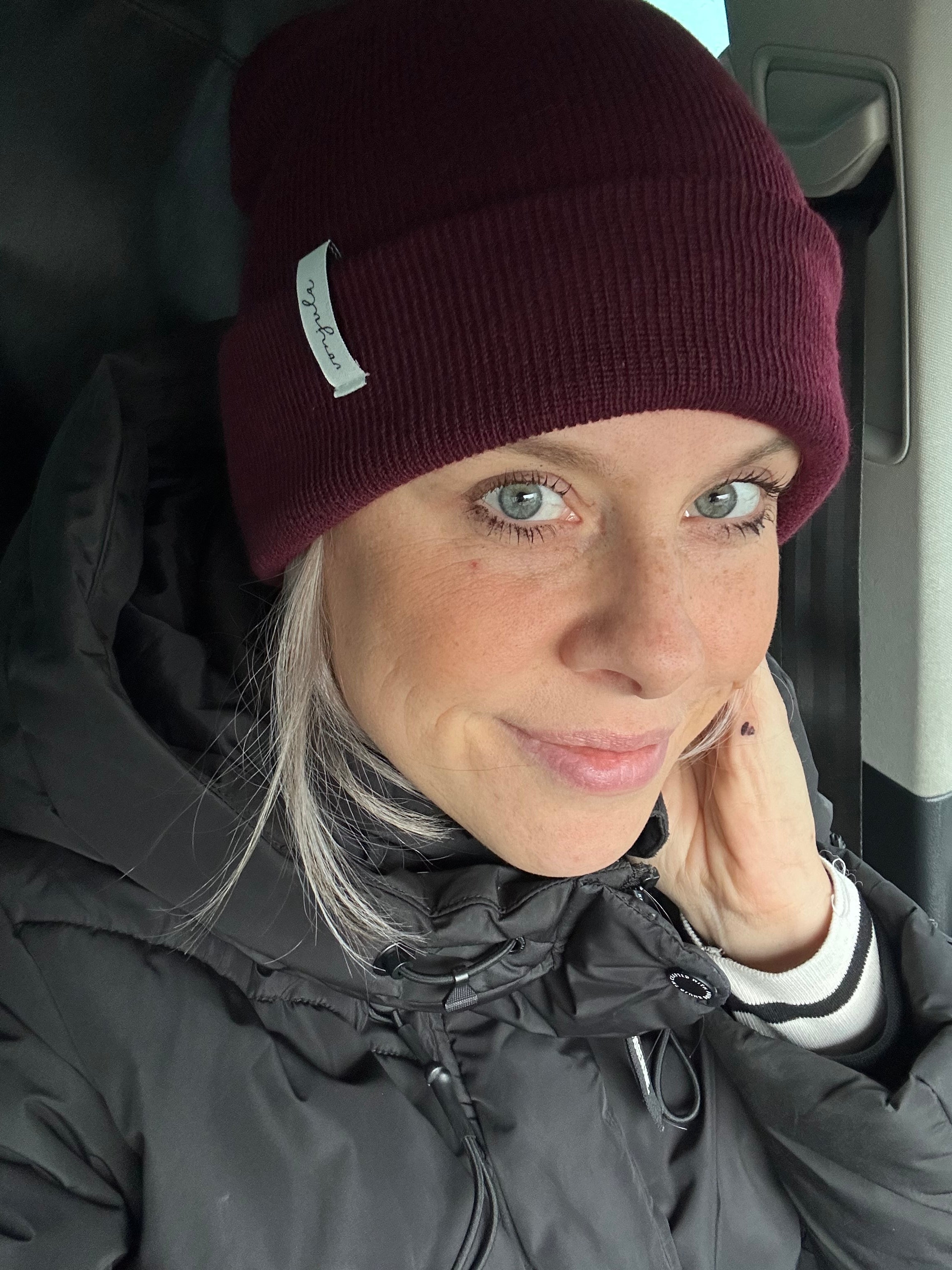 Strickbeanie Bordeaux