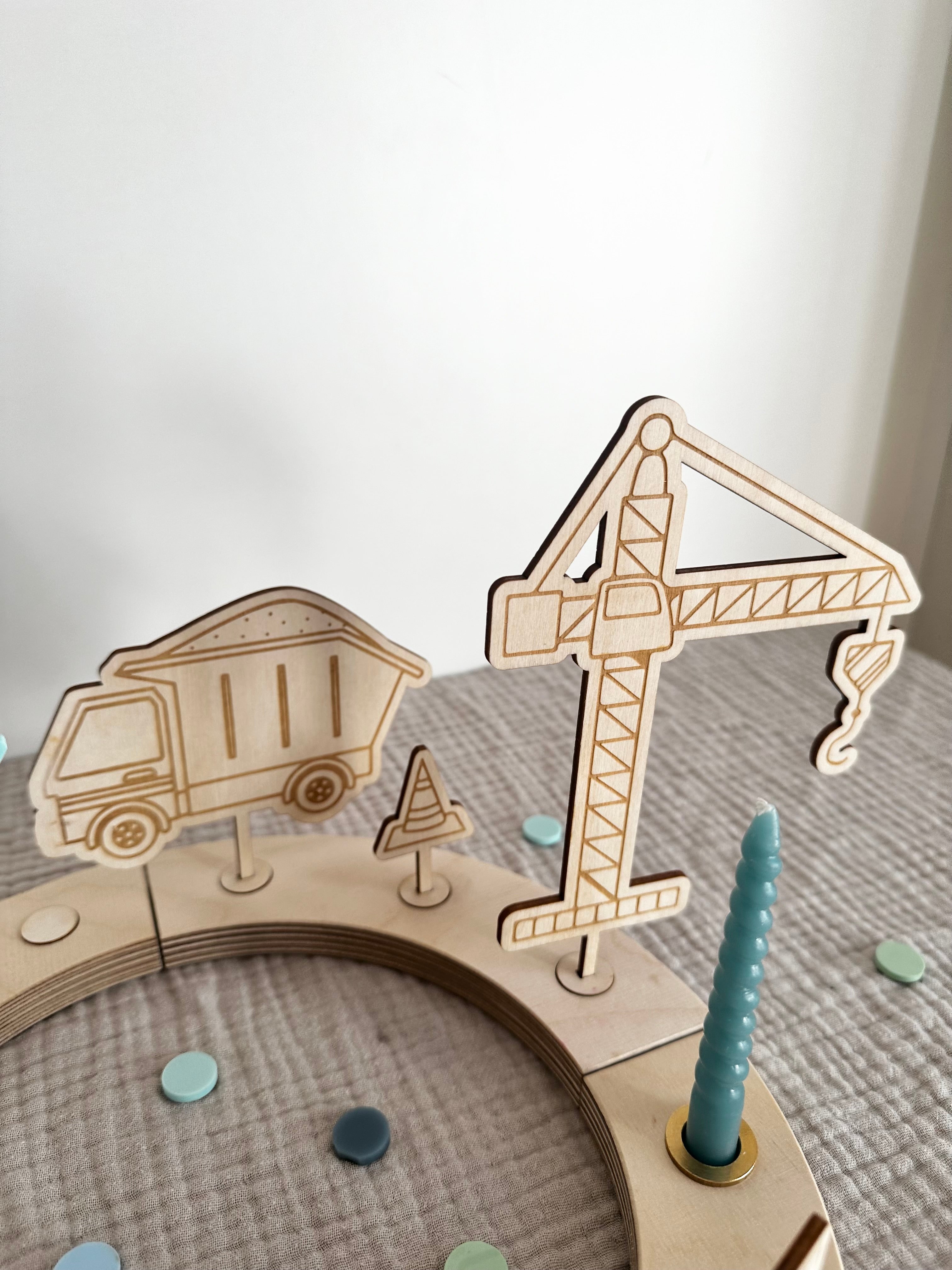 Caketopper Set Baustelle
