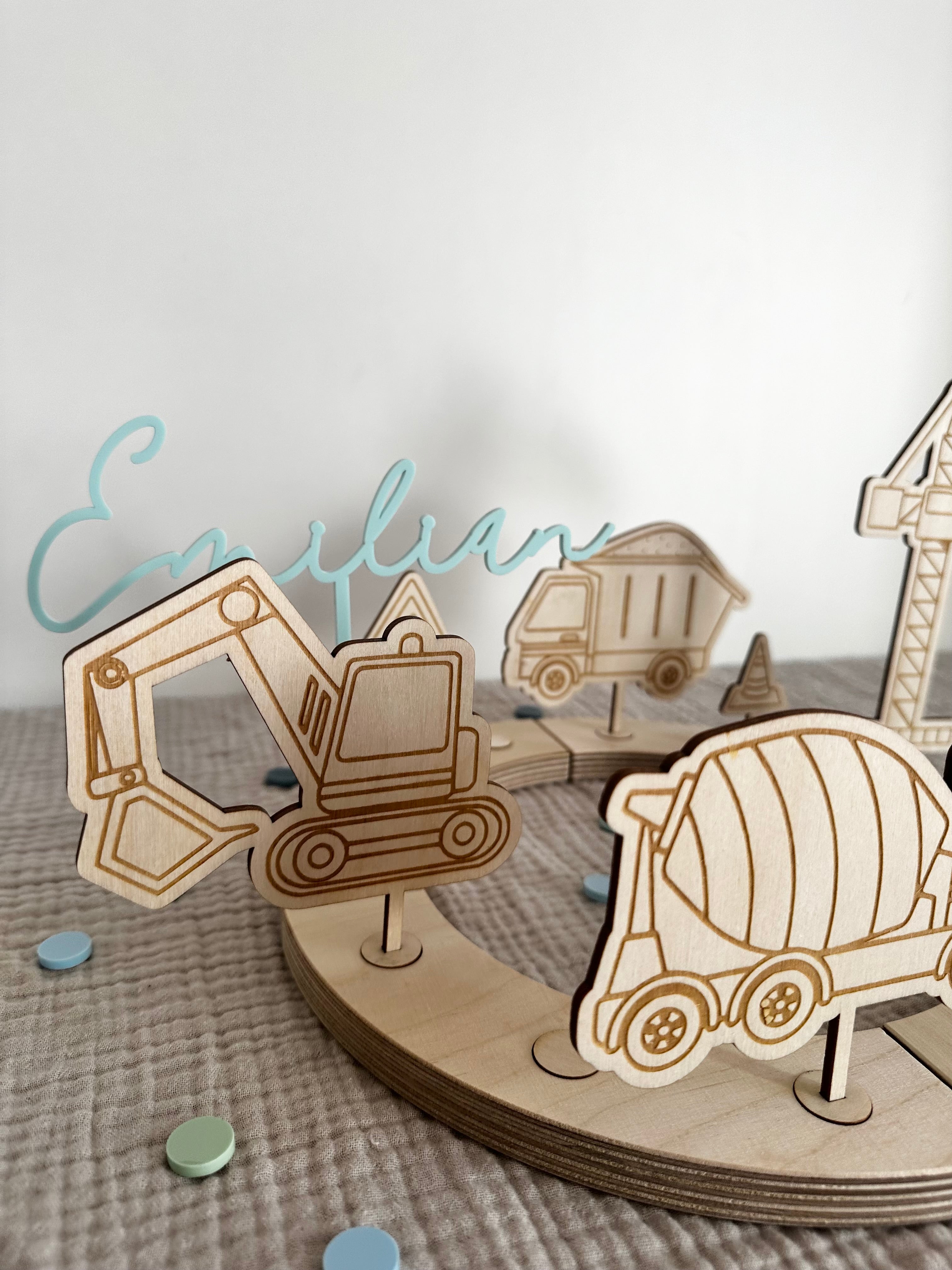 Caketopper Set Baustelle