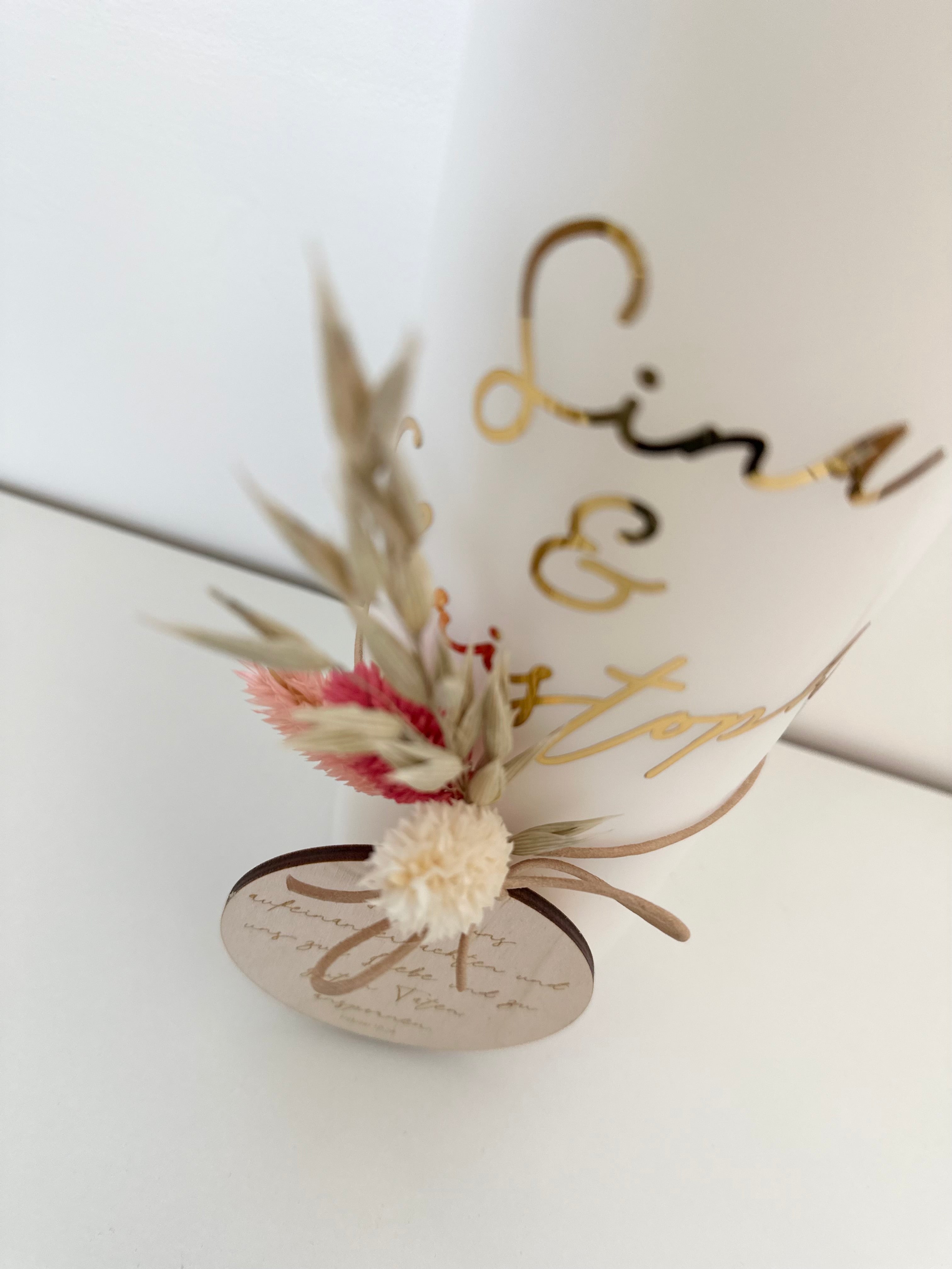 Hochzeitskerze Name + Trauvers Holzplakette I Hochzeit Eheschließung I personalisiert I Traukerze Brautpaar