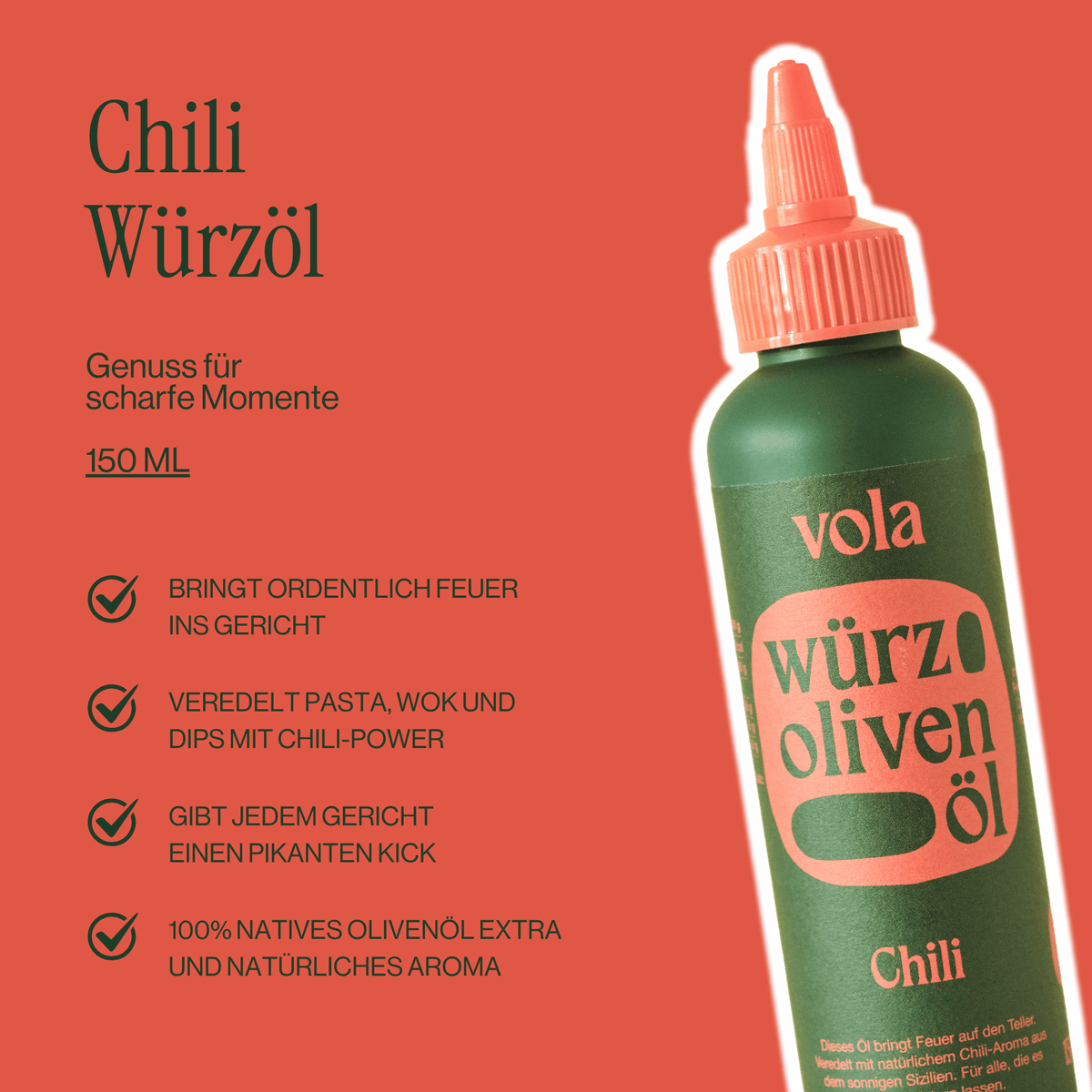 Chiliöl | Scharfes Olivenöl für Pasta & Wok