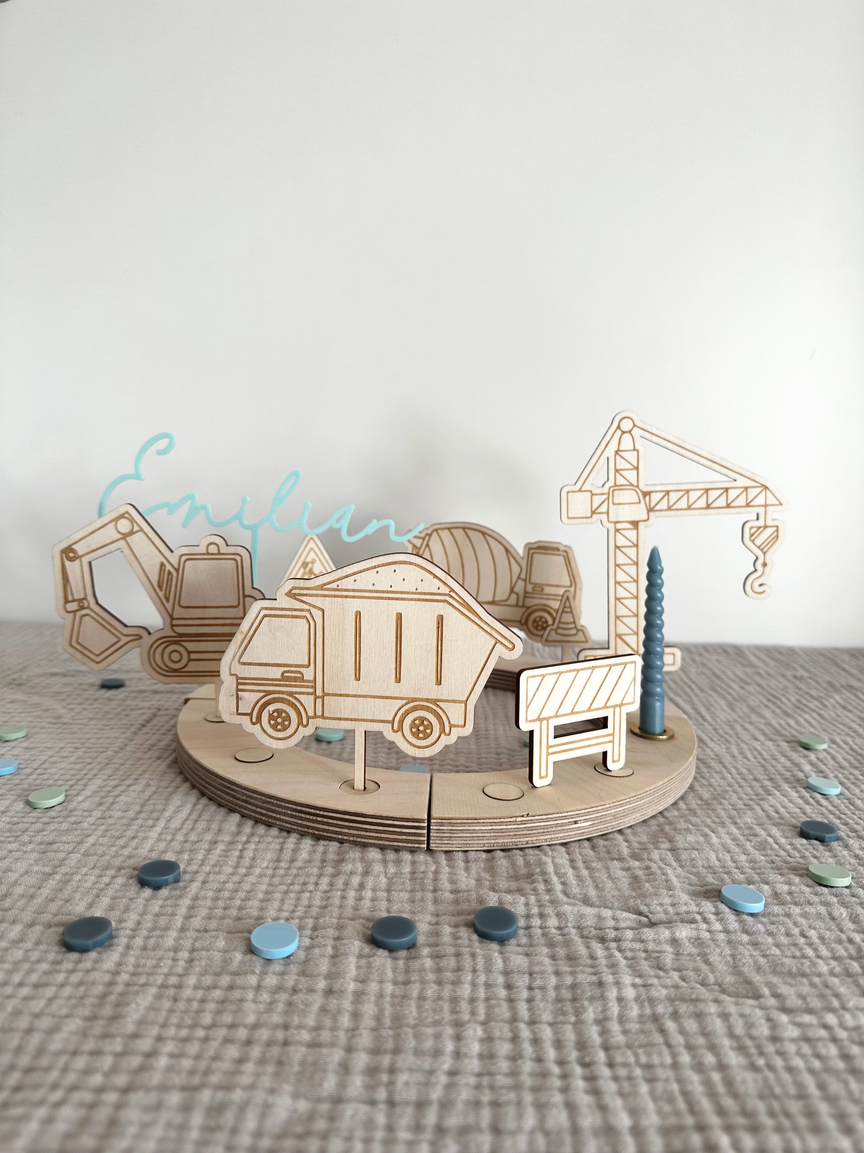 Caketopper Set Baustelle