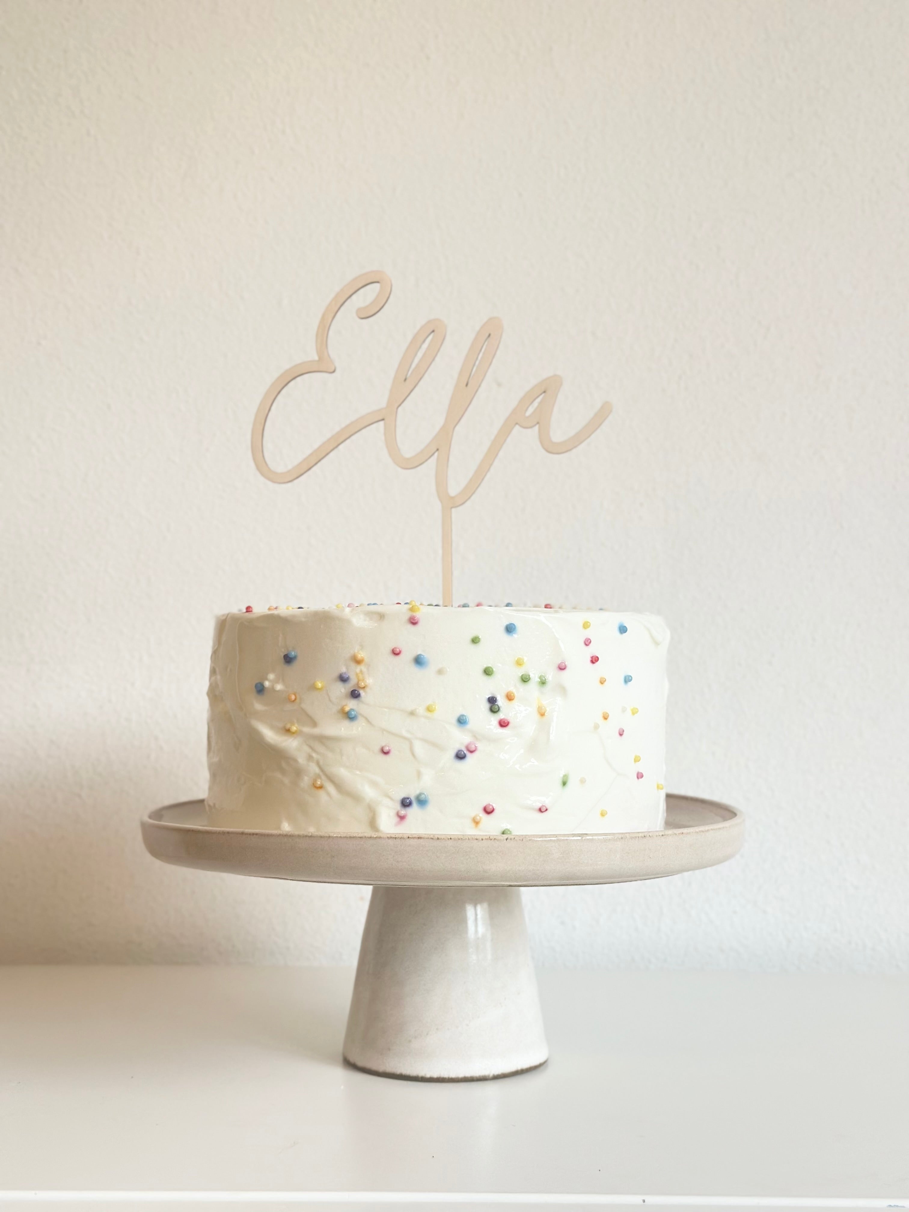 Caketopper Personalisiert aus Holz mit Namen (+Zahlen)