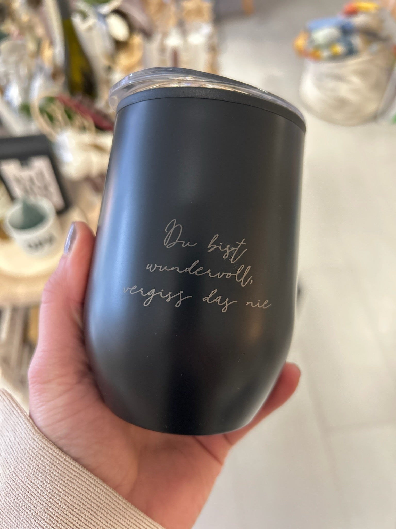 Thermobecher individuell graviert mit Name oder Spruch