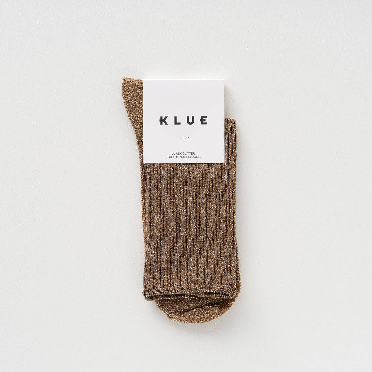 KLUE Glitzer-Lurex-Socken aus umweltfreundlichem Lyocell | Karamell: 36-40