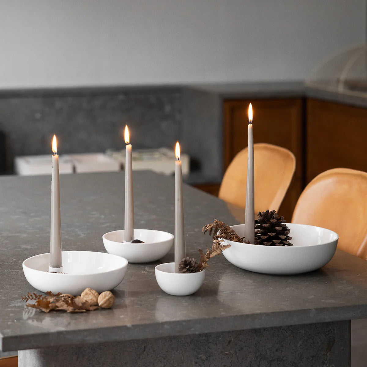 Storefactory Kerzenhalter LIDATORP Mini white glänzend | Ø 10x5 cm
