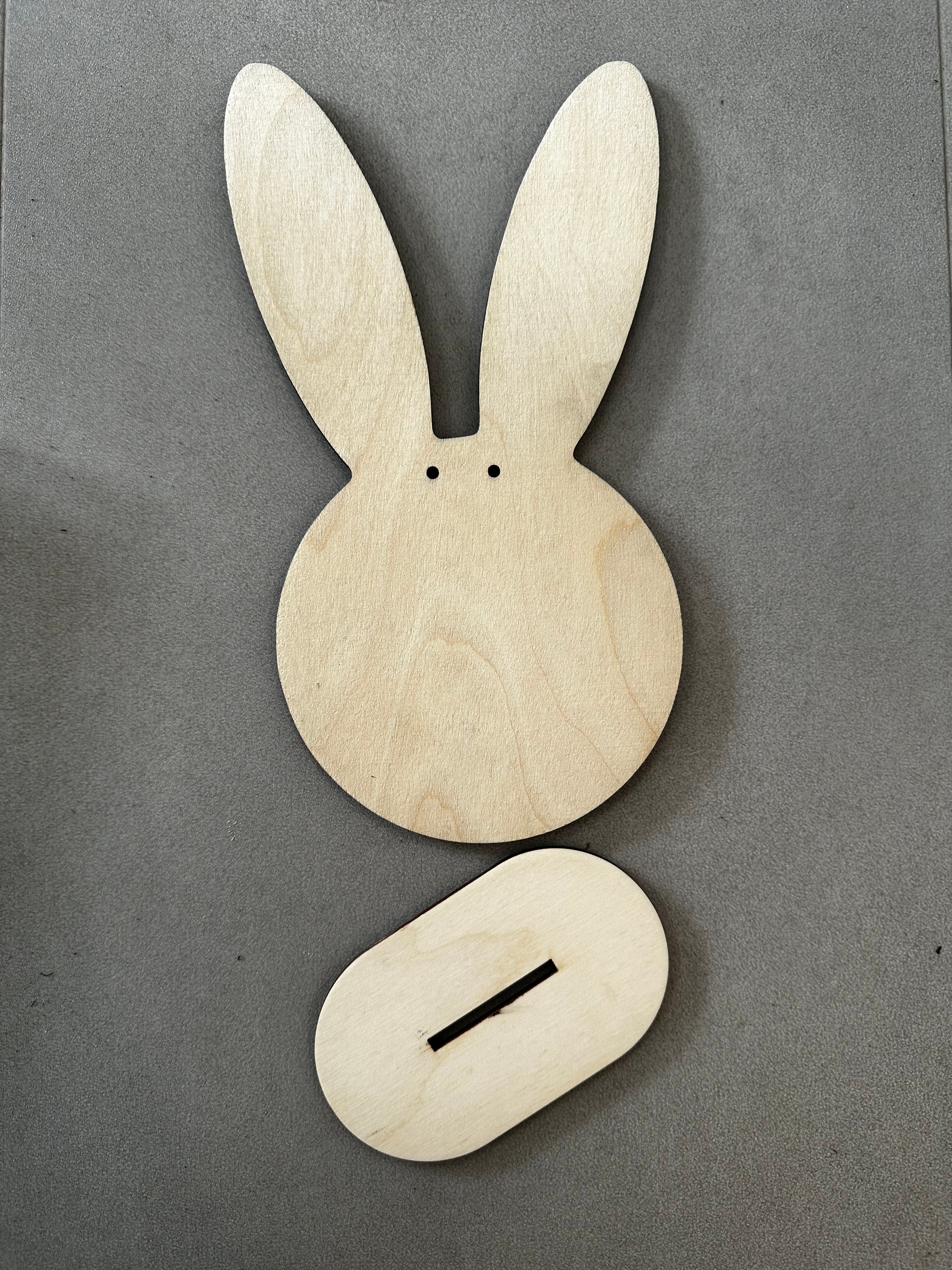 Hasenohren gefüllt mit oder ohne Blumen inkl. Aufsteller