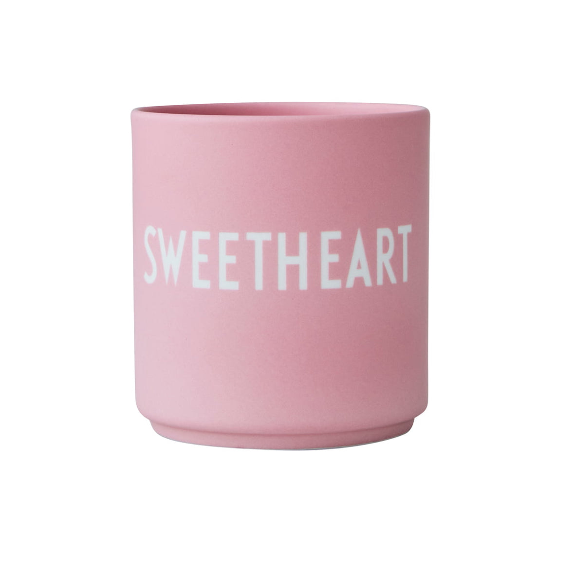 Becher Sweetheart Rosa Design Letters