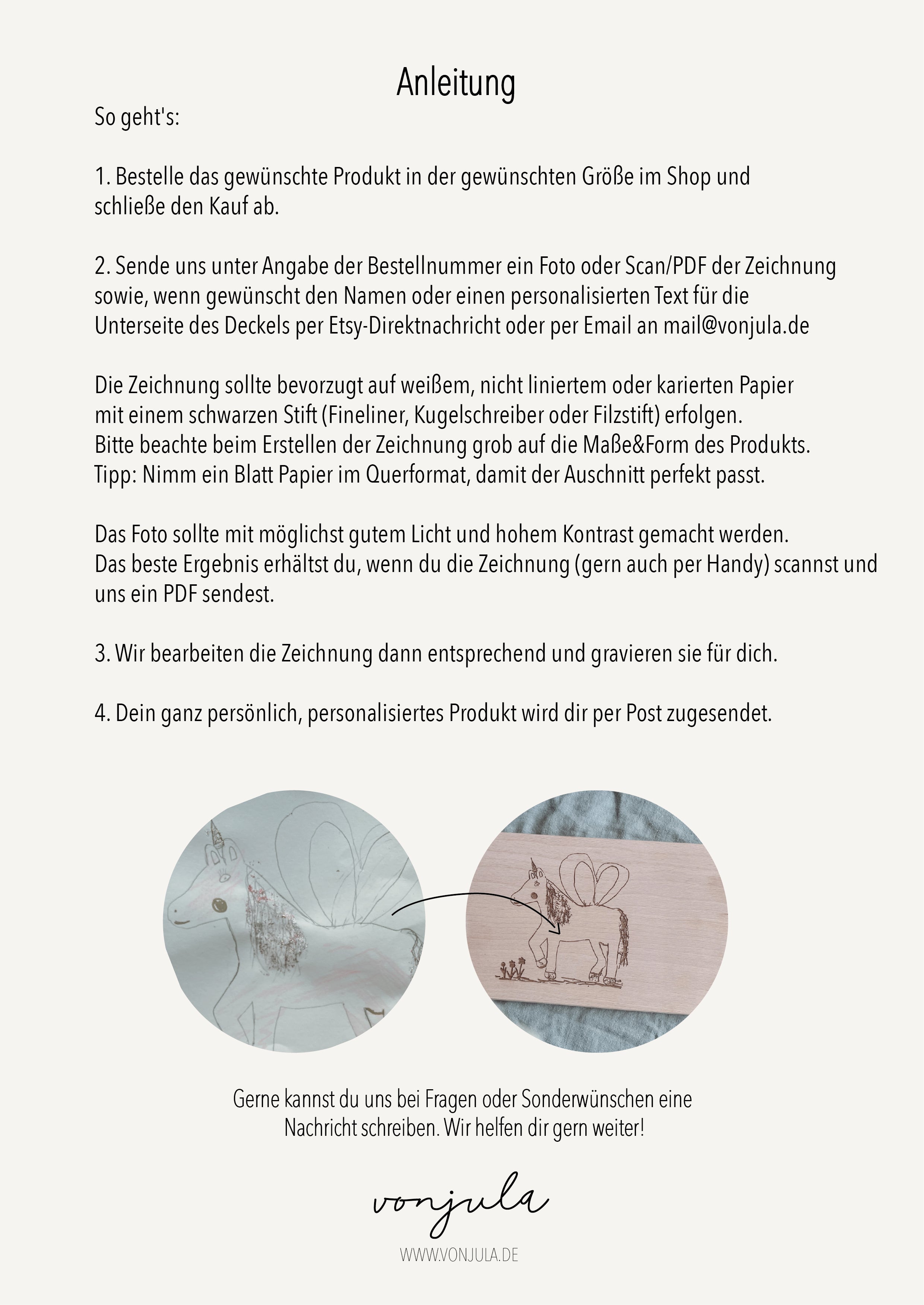 Frühstücksbrettchen mit eigener Zeichnung Schneidebrett Personalisiert