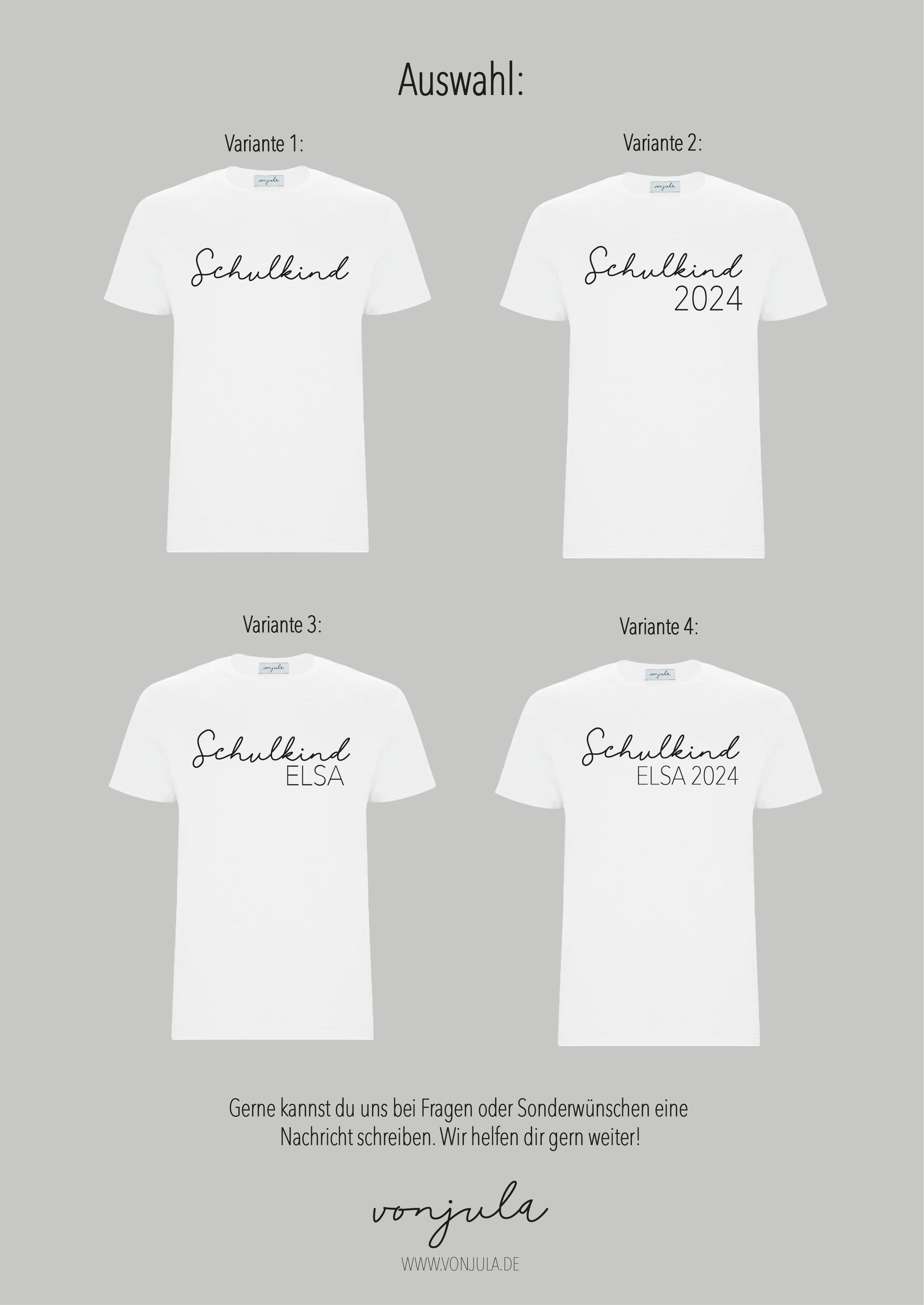 SCHULKIND TEE COLOR SELECTION