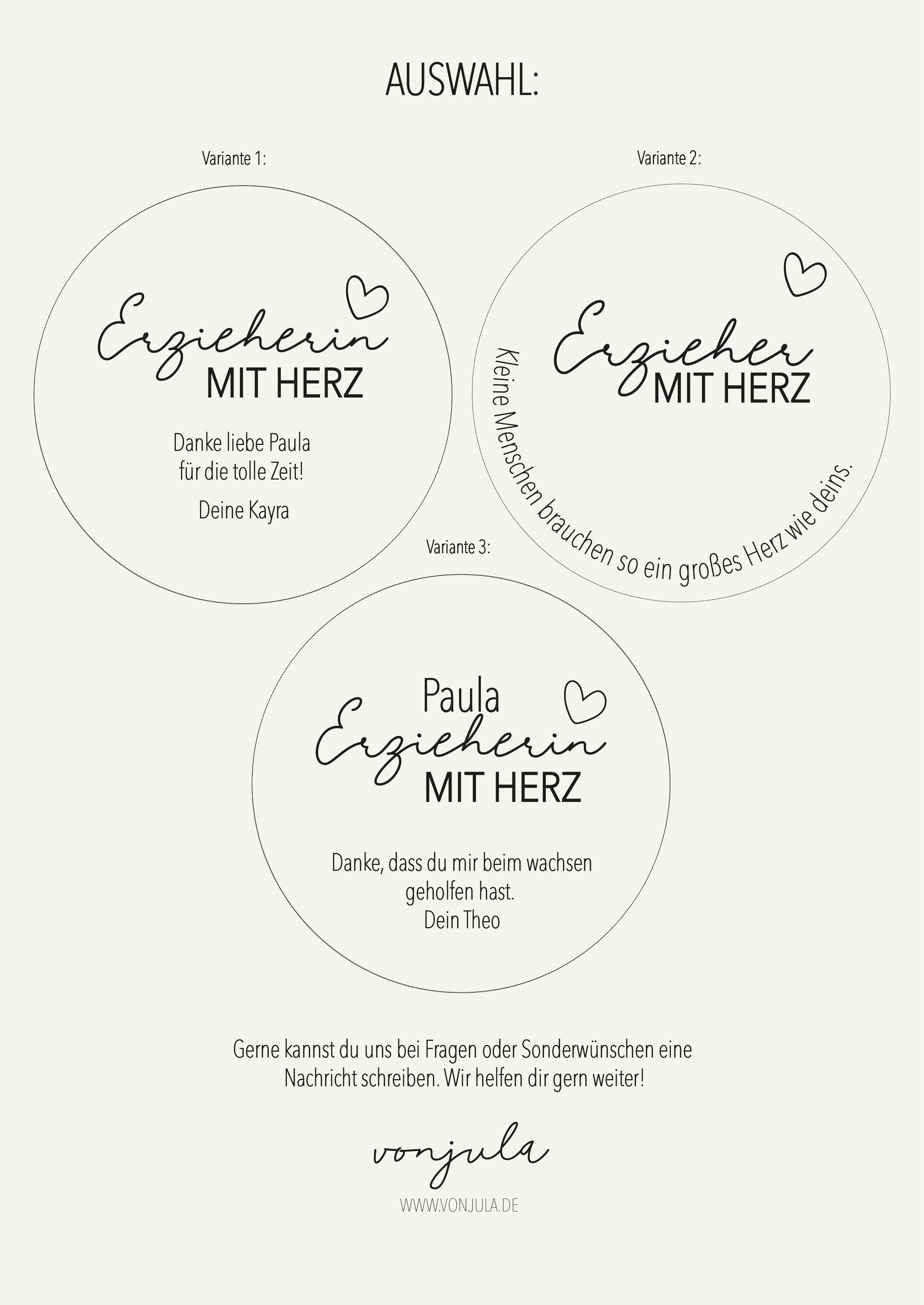 Vorratsglas Keksdose Personalisiert Erzieher/in I Geschenk für Lehrer/in