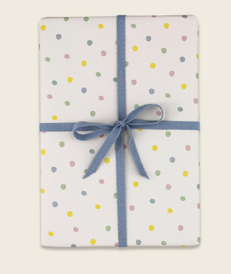 Geschenkpapier Punkte Pastell