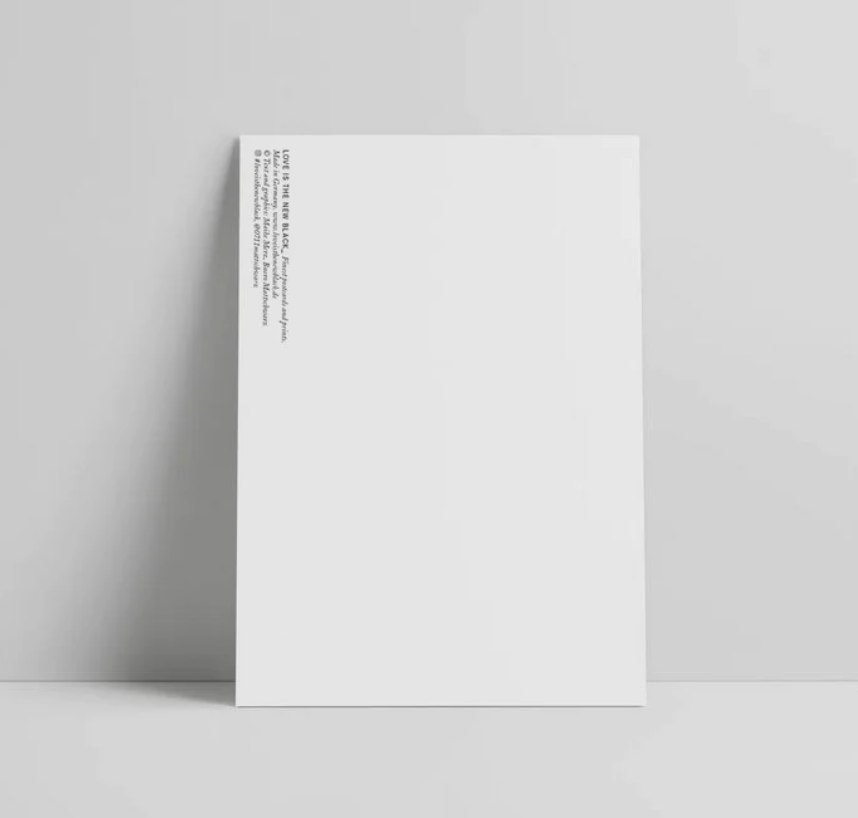 Lache Tanze Atme Postkarte Love is the new Black