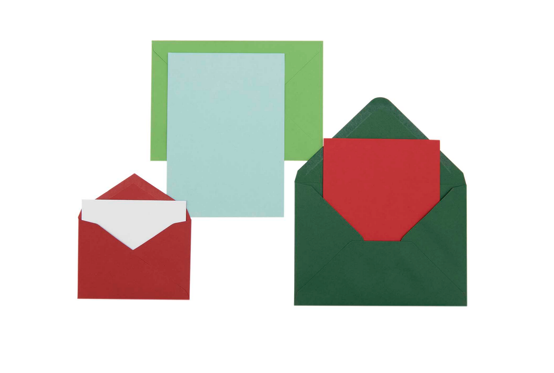 Paper Poetry Kartenset Basic grün-rot B6 36teilig