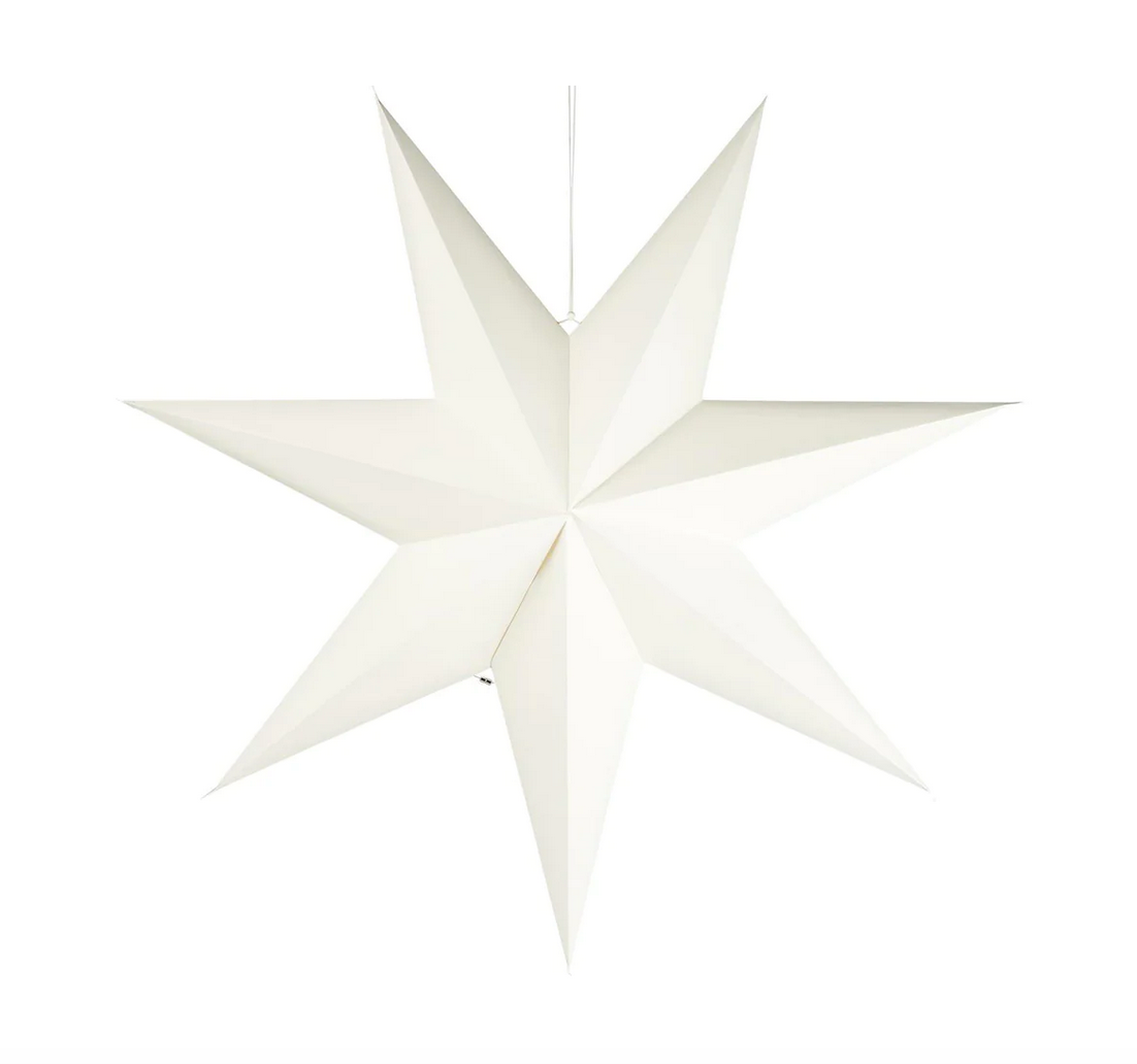 IB Laursen Papierstern zum Hängen 7-zackig 90 cm Weiß