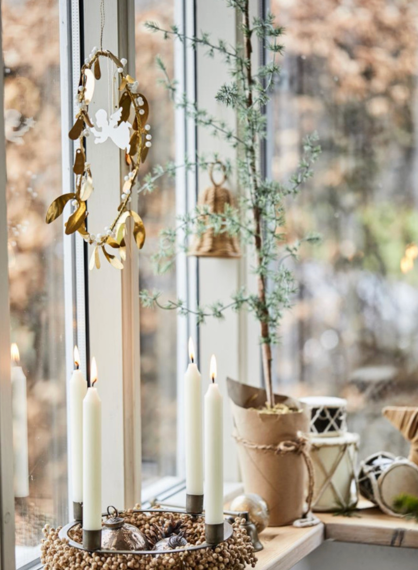 Ib Laursen Mistelkranz Draht mit Perlen