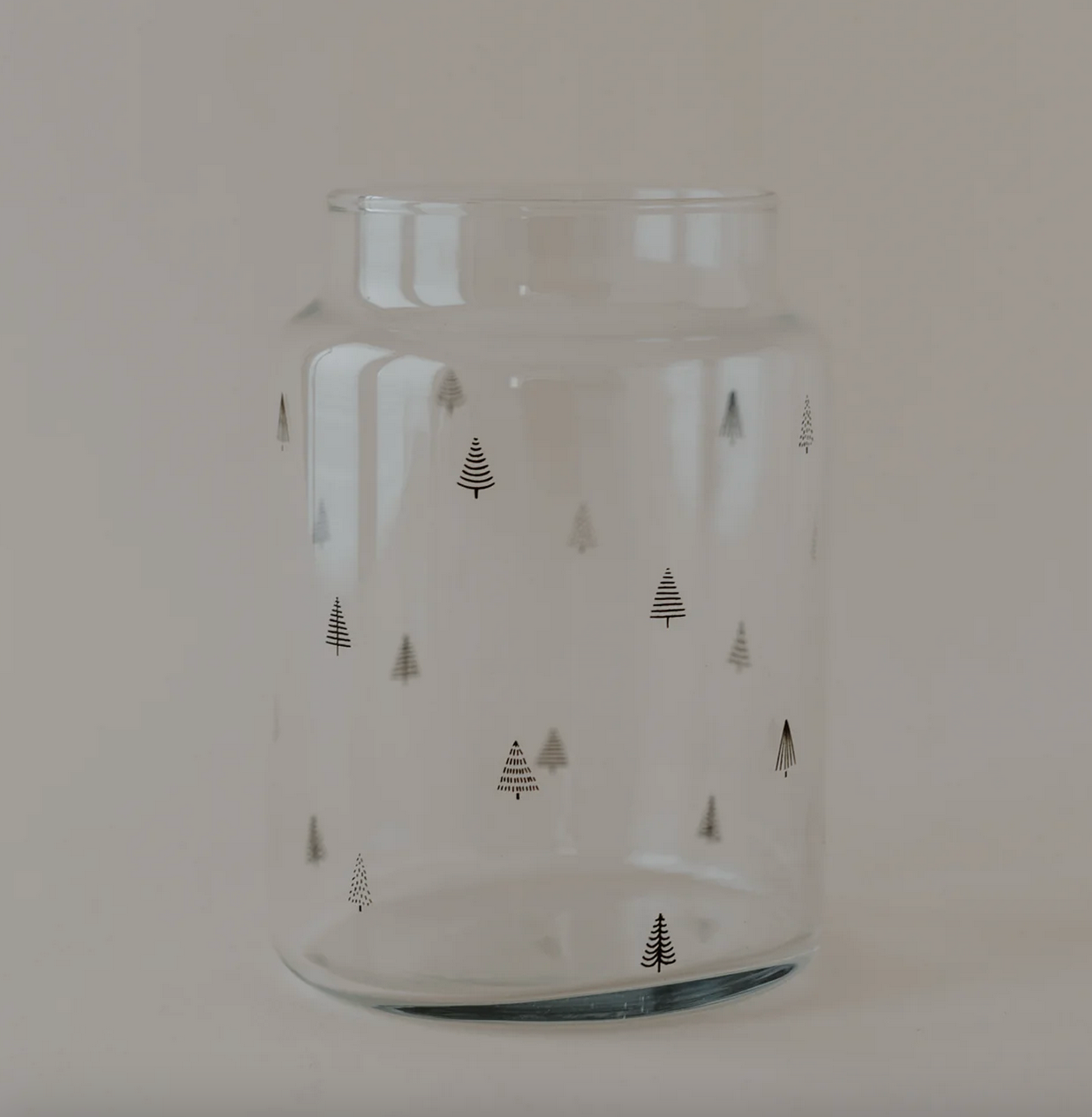 Vase aus Glas Tanne Groß Eulenschnitt