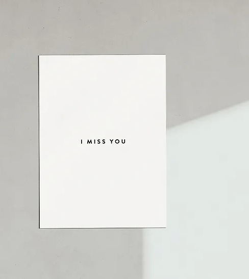 I miss you Postkarte Love is the new Black