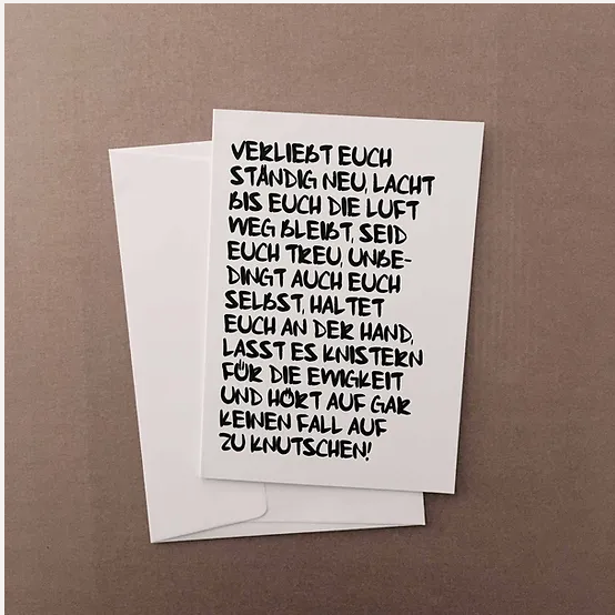 Verliebt euch Klappkarte Love is the new Black