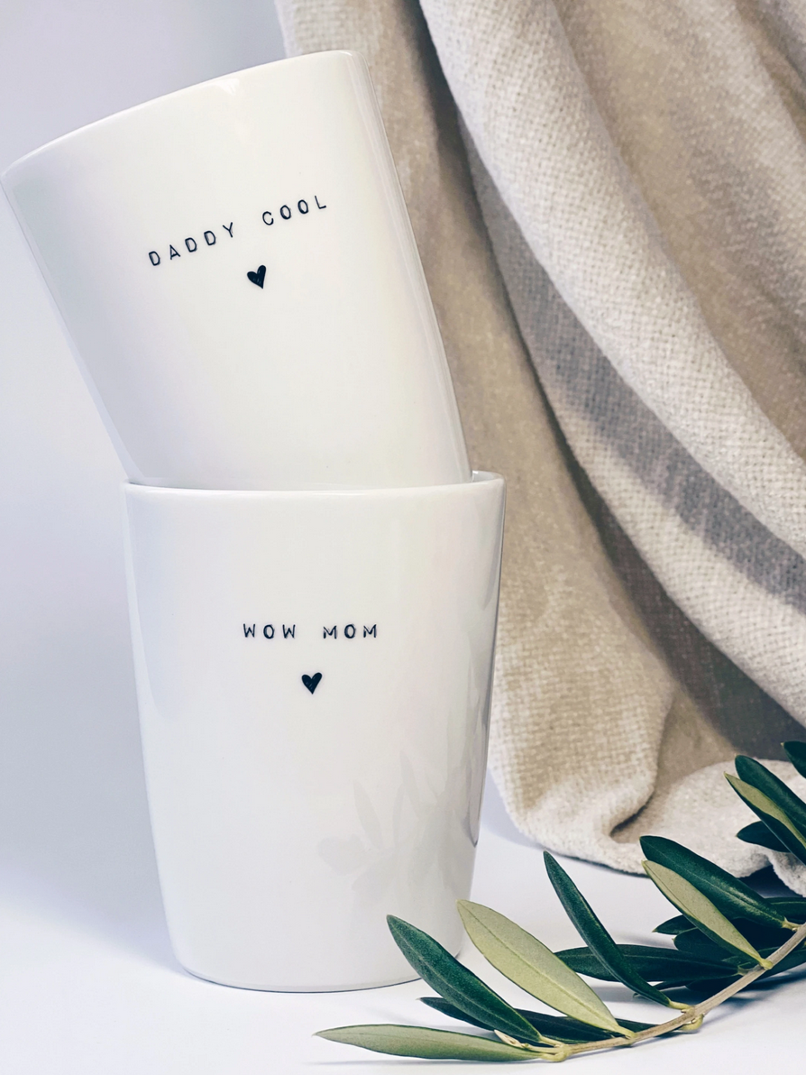 Becher 'Wow Mom' Goldscherben