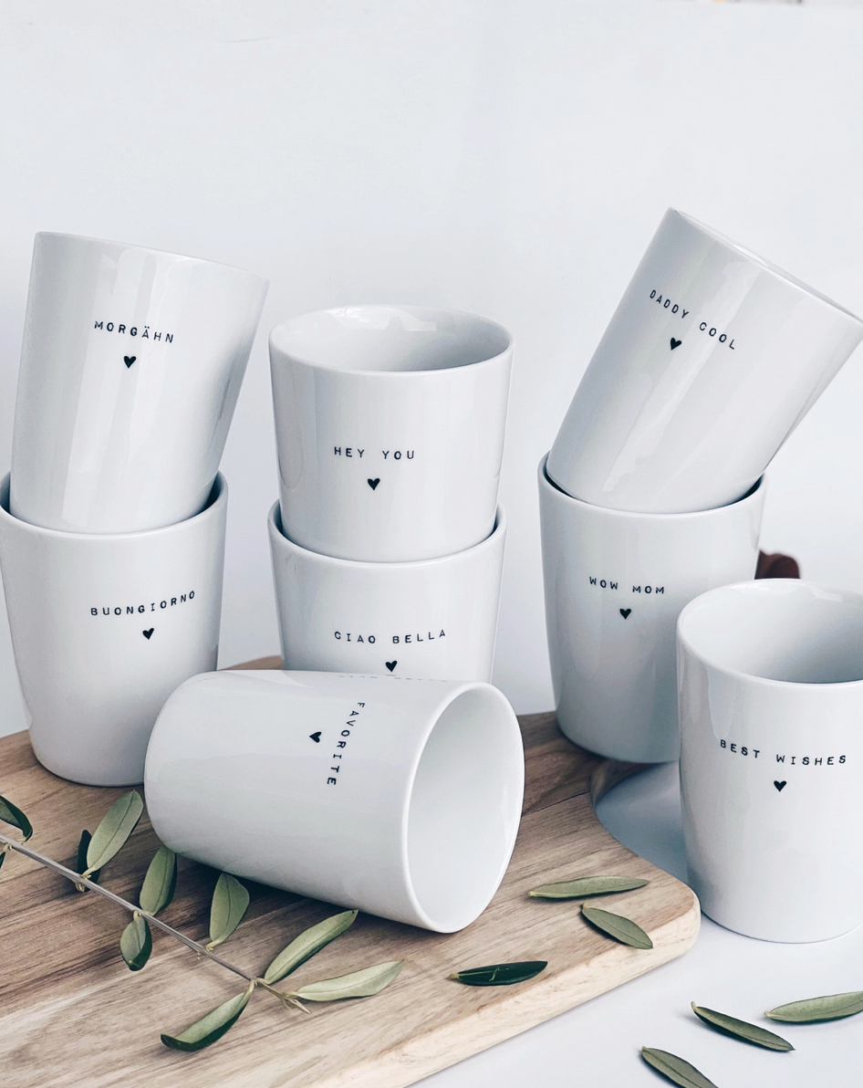 Becher 'Wow Mom' Goldscherben