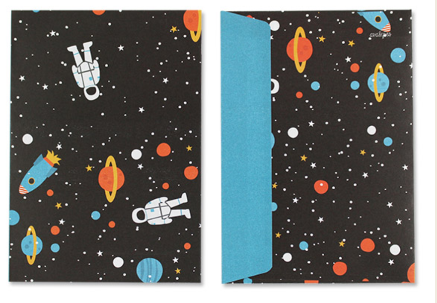 Einladungskartenset Weltraum