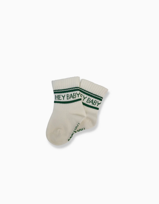 Hey Baby Socken Milk / Green famvibes