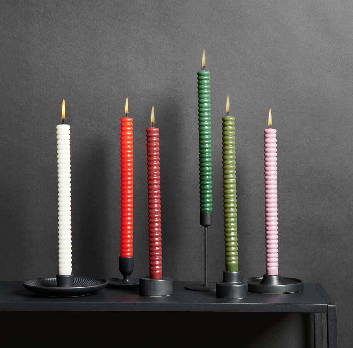 YEY! Let's Party Ring Kerze 2,4x28cm Rosa