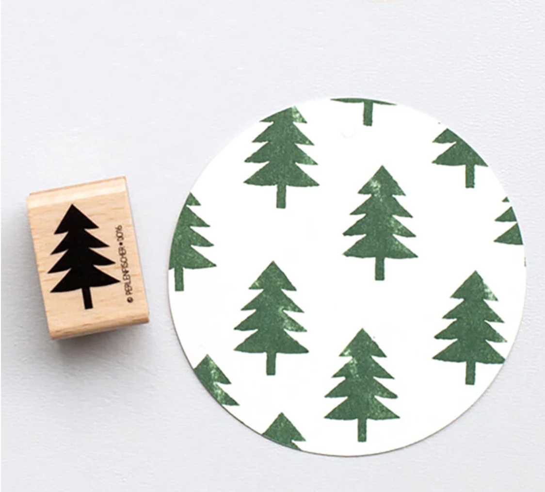 Stempel Tannenbaum Perlenfischer