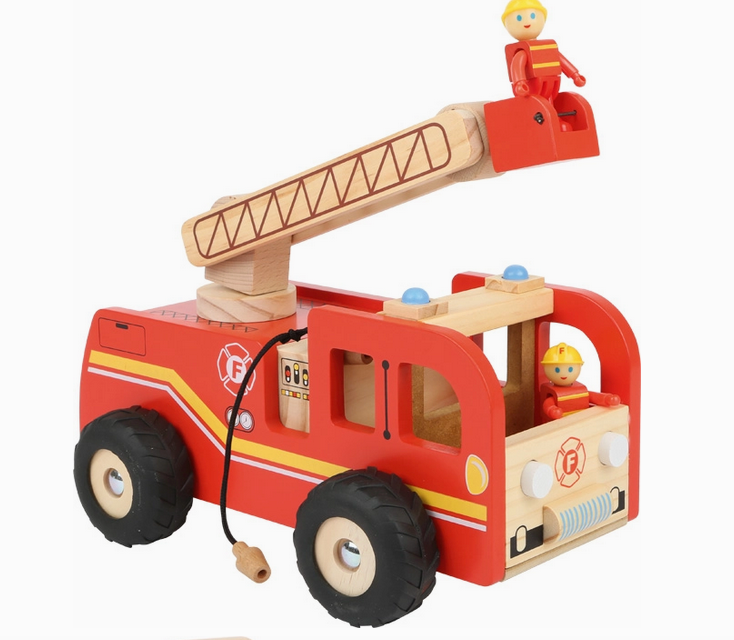 Feuerwehrauto mit Drehleiter Holz Smallfoot