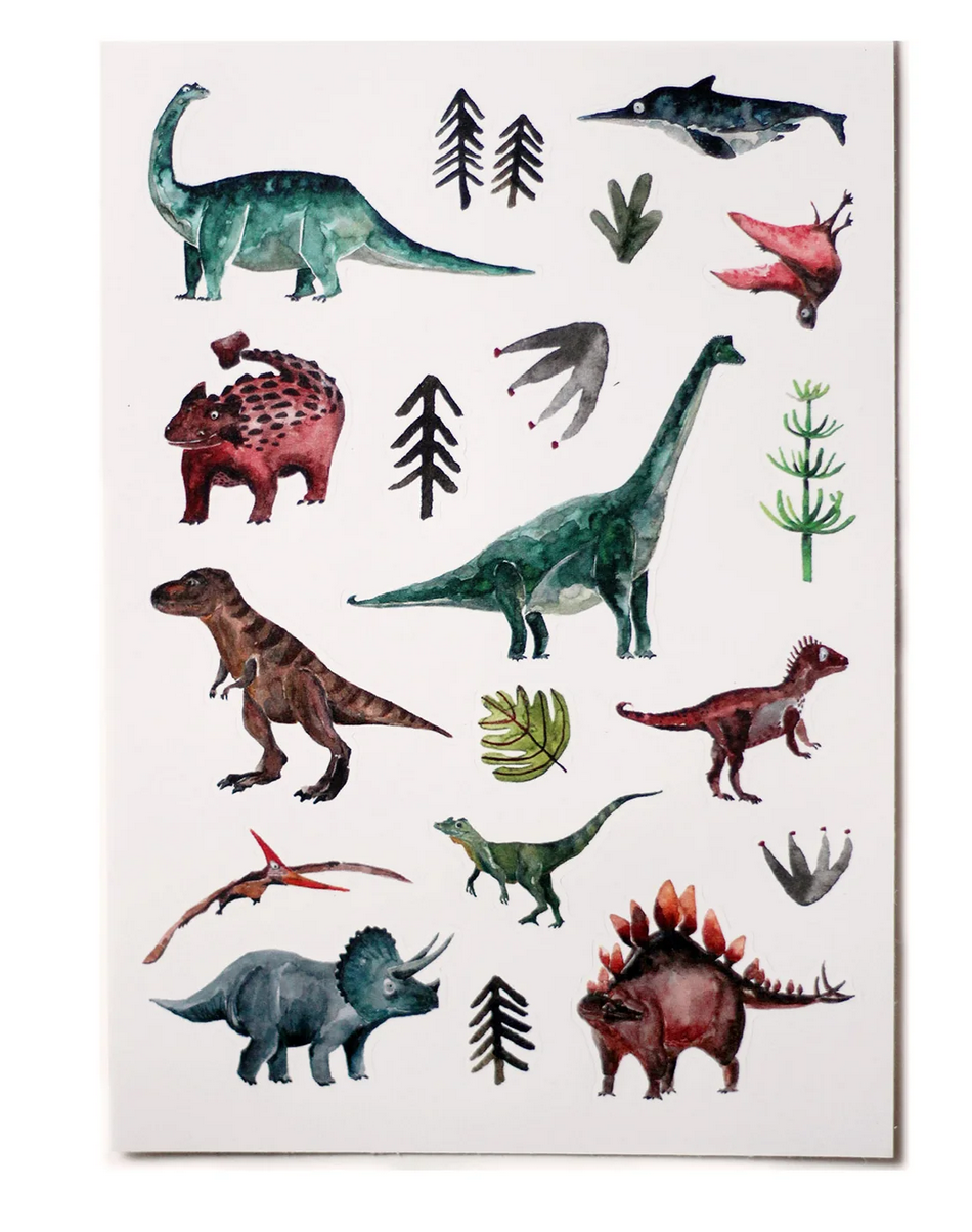 Spülmaschinenfeste Sticker "Dinosaurier" - Halfbird