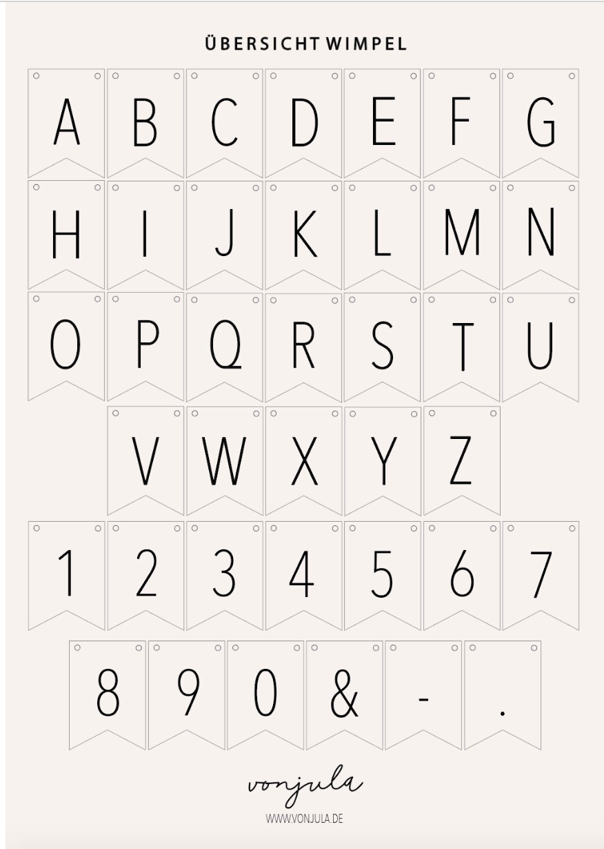 Caketopper Wimpelkette Namen Buchstaben I Holz Wimpel