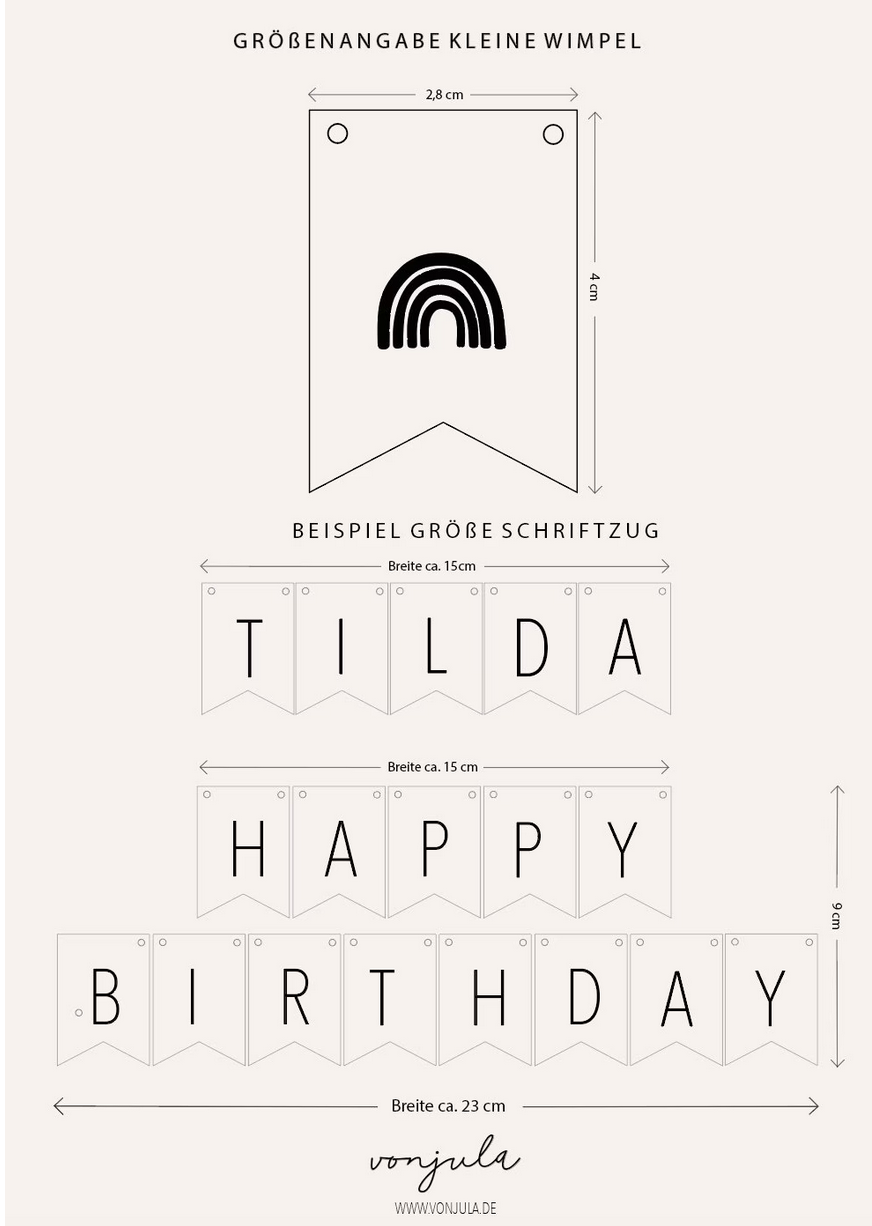 Caketopper Wimpelkette Namen Buchstaben I Holz Wimpel