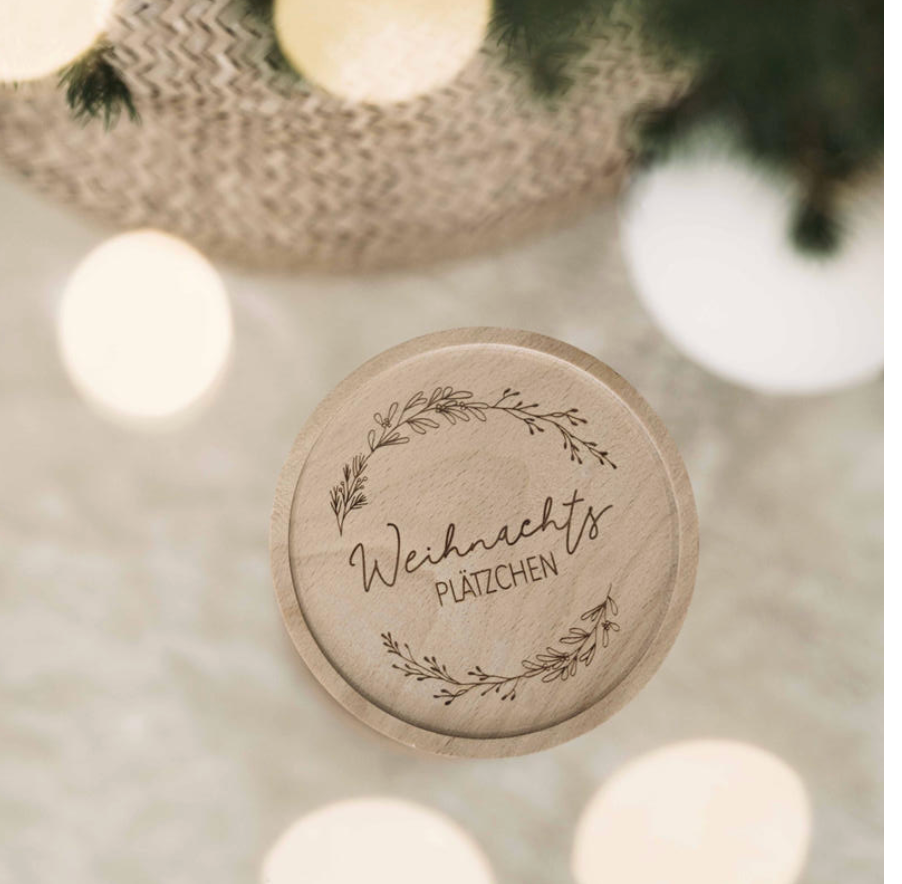 Vorratsglas Weihnachtsplätzchen Keksdose Personalisiert