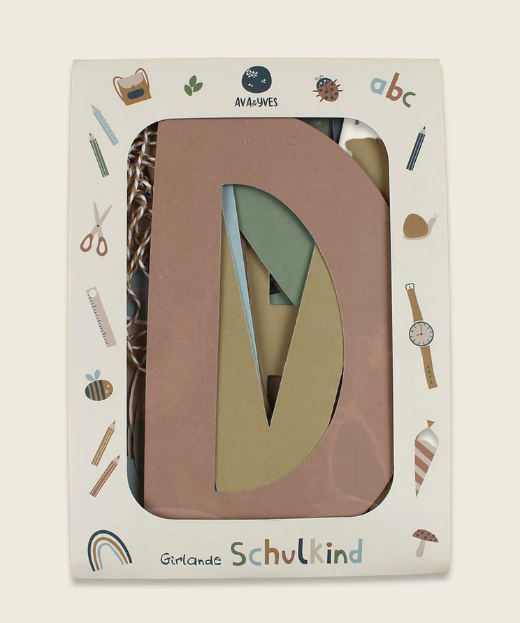 Girlande zur Einschulung Nature Kids – Schulkind
