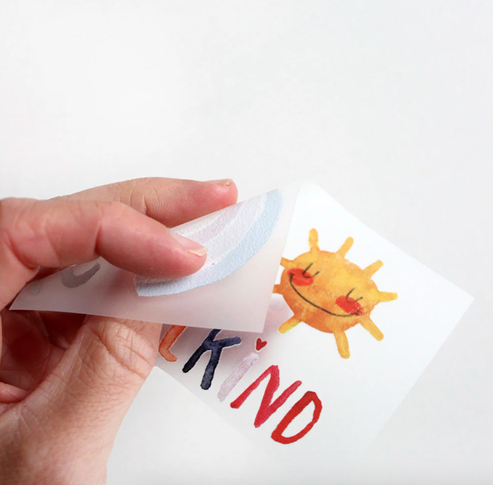 Bügelbilder SET randlos "Regenbogen Schulkind" Halfbird