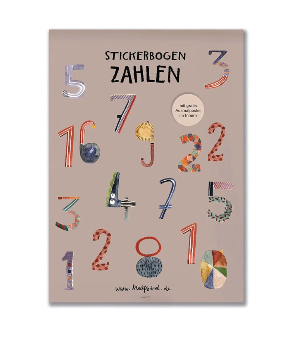 Stickerbogen "Zahlen" Halfbird