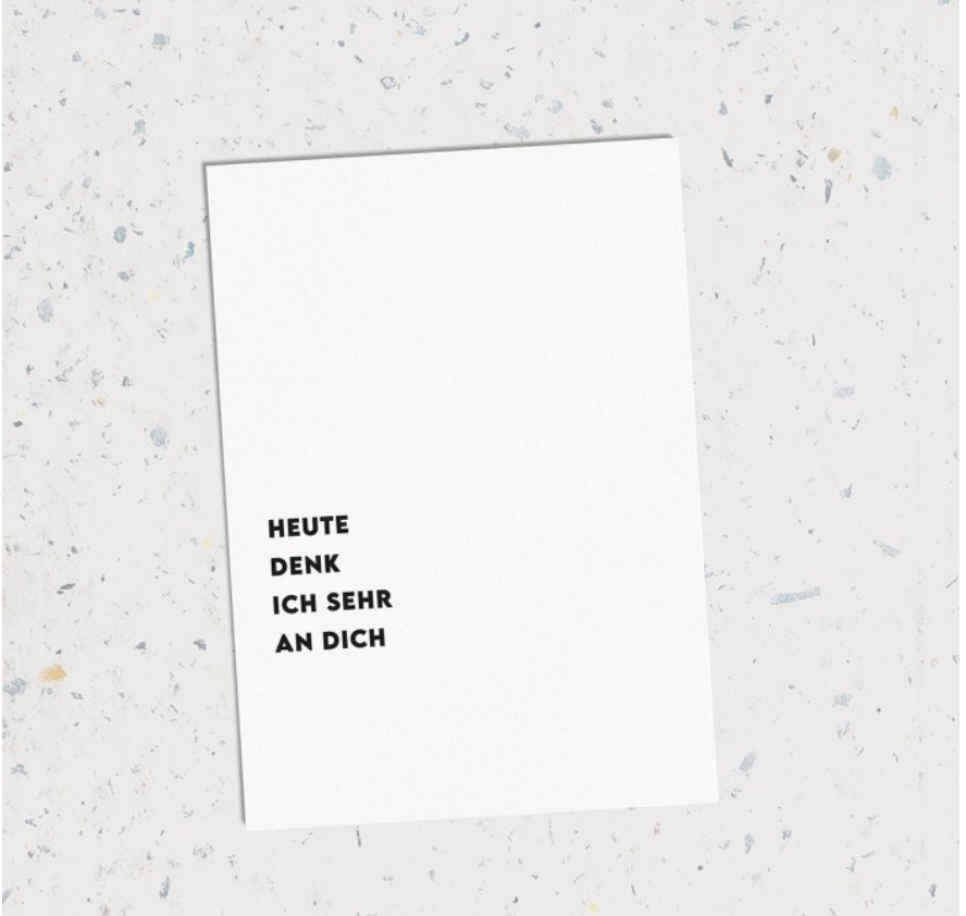 Heute denk ich Postkarte Love is the new Black