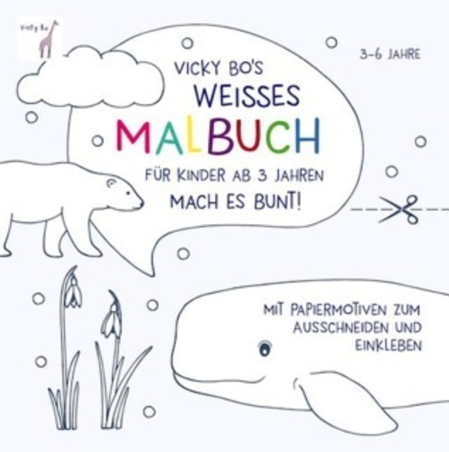Malbuch für Kinder ab 3 Jahren. Mach es bunt! Mit Papiermotiven zum Ausschneiden und Einkleben
