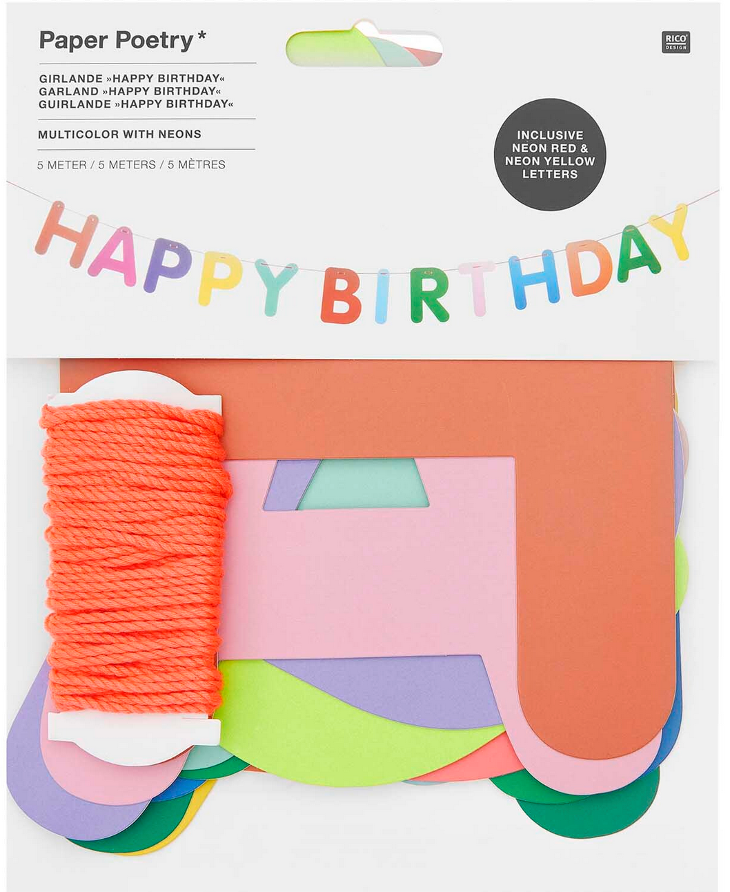 Paper Poetry Girlande Happy Birthday 5m