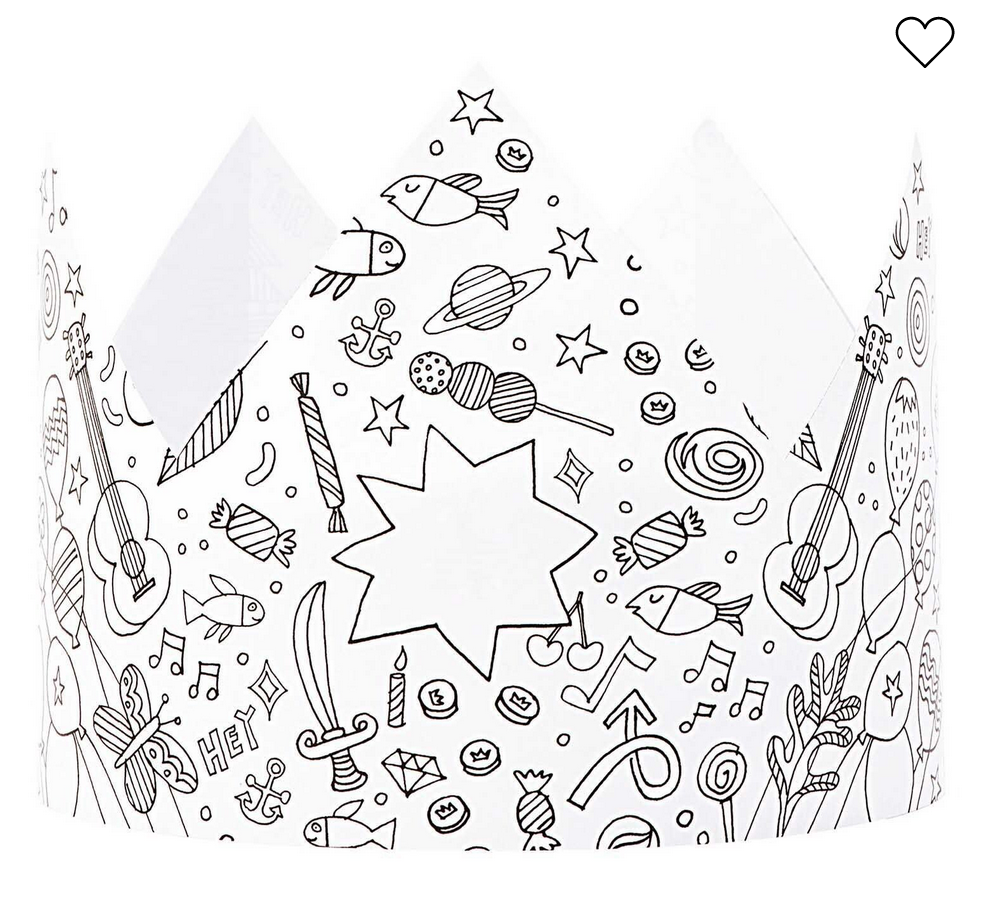 Paper Poetry Kronen zum Ausmalen 5 Stück