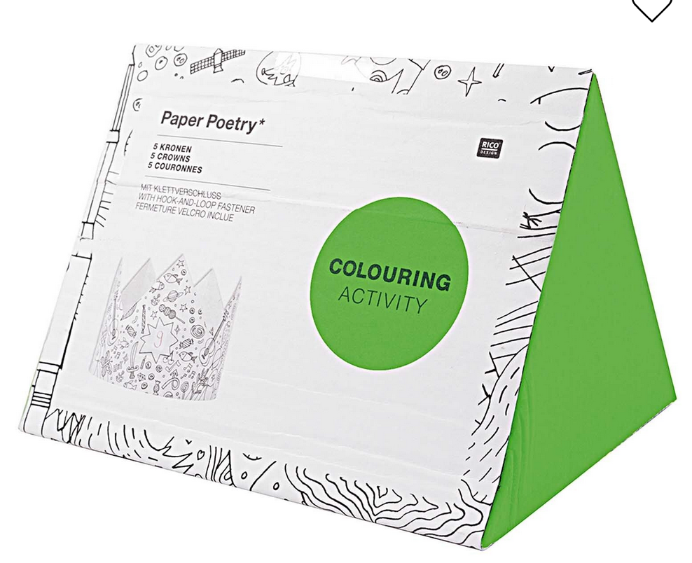 Paper Poetry Kronen zum Ausmalen 5 Stück