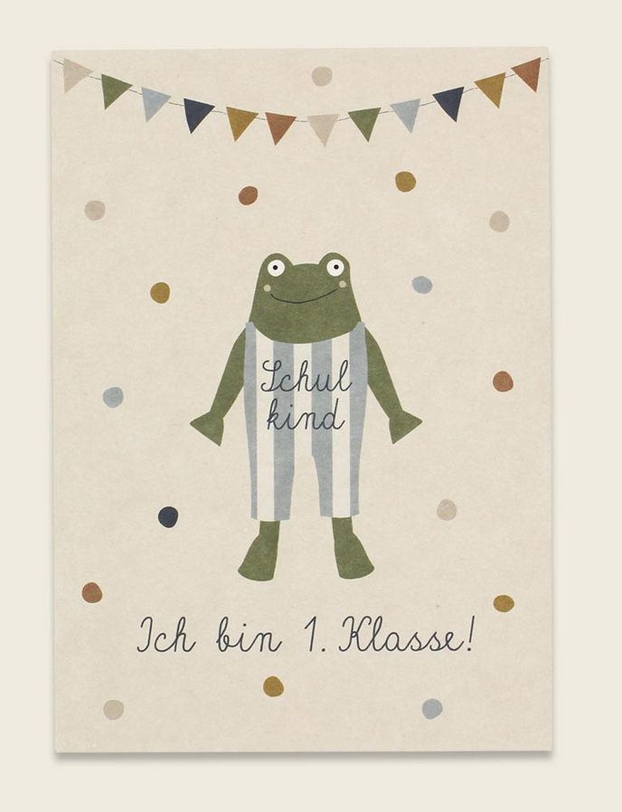 Postkarte „Ich bin 1. Klasse“
