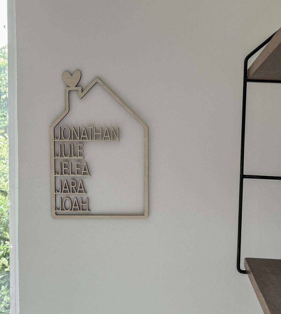 Haus mit Namen Blume Schornstein I Geschenk Hochzeit I Personalisiertes Holzhaus I Familie Geschenk I Einweihung Einzug