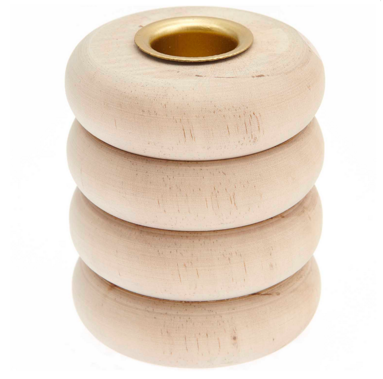 Kerzenhalter Holz Ringe Rico Design