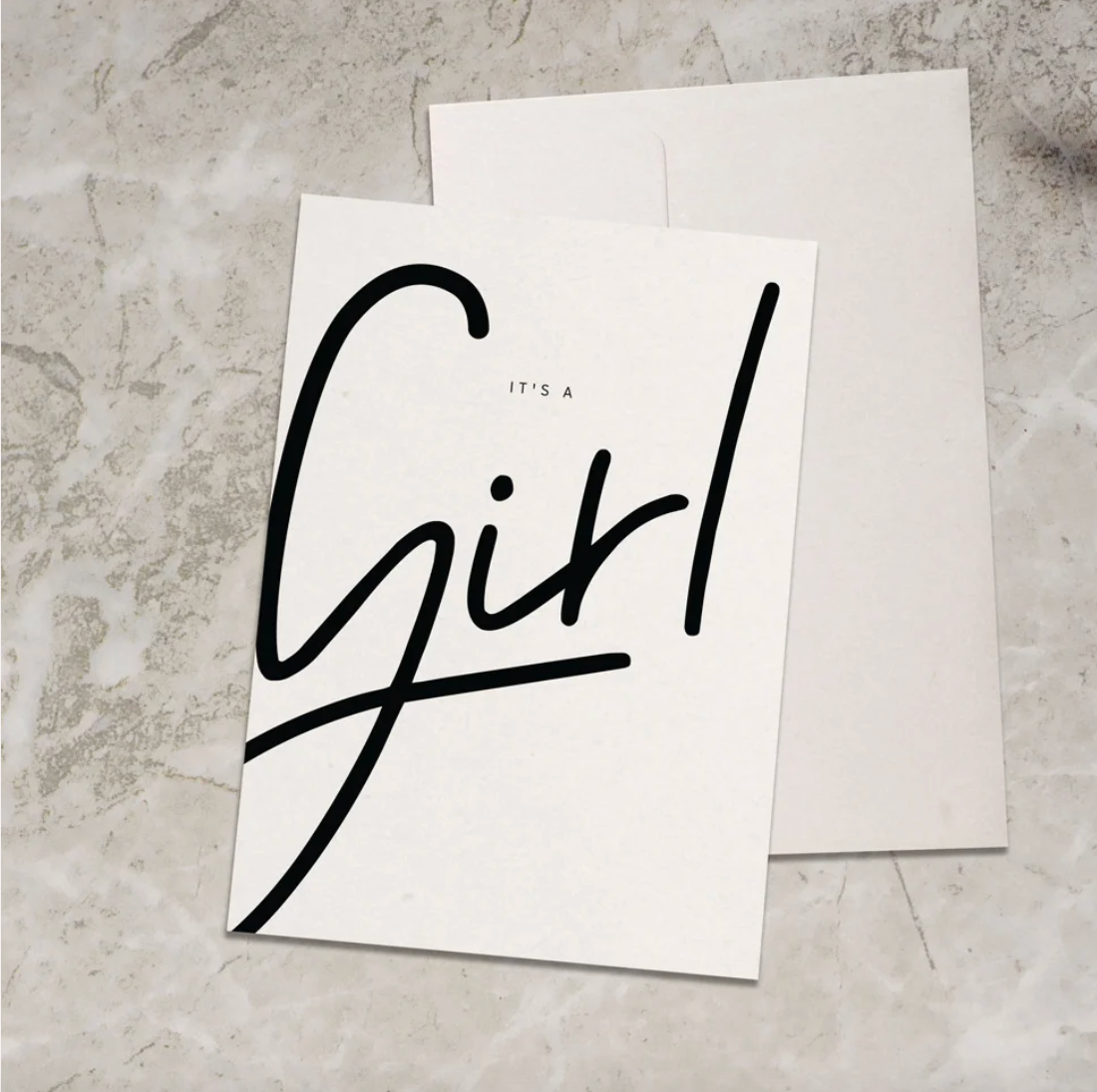 It's a girl Klappkarte Love is the new Black