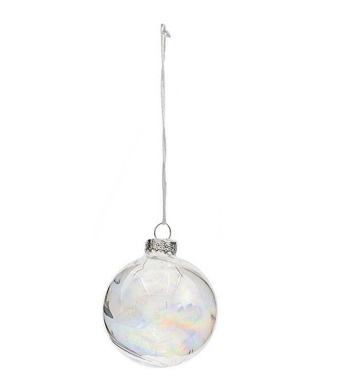Baumschmuck Glaskugel klar-irisierend 6cm - Rico Design